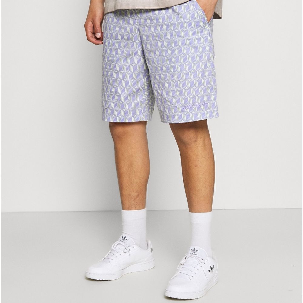 Adidas Originals Monogram Shorts Bad Bunny Forum PWR Woven Shorts Three Stripes